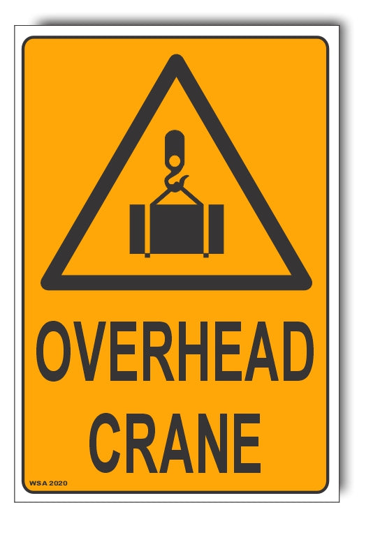 Overhead Crane Pictogram Warning Sign