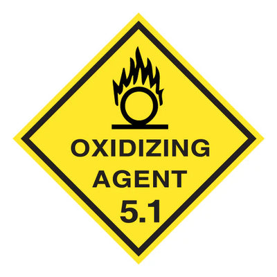 Oxidizing Agent 5.1 - Dangerous Goods Diamond Sign