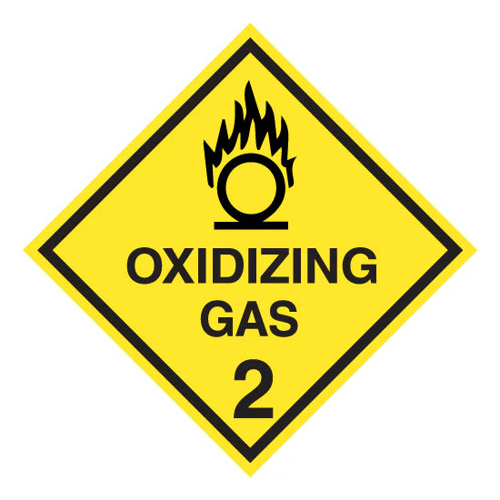 Oxidizing Gas 2 - Dangerous Goods Diamond Sign