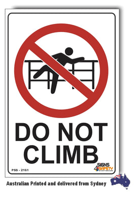 Do Not Climb Sign
