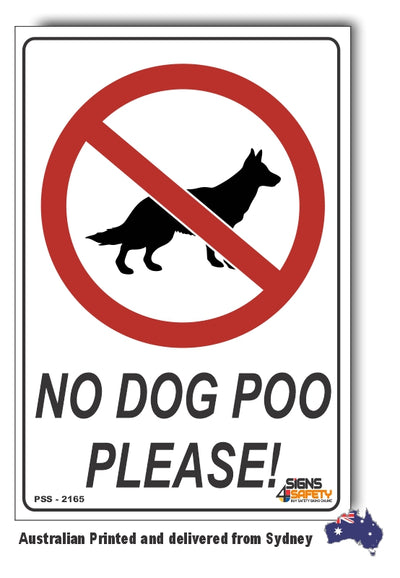 No Dog Poo Please Sign