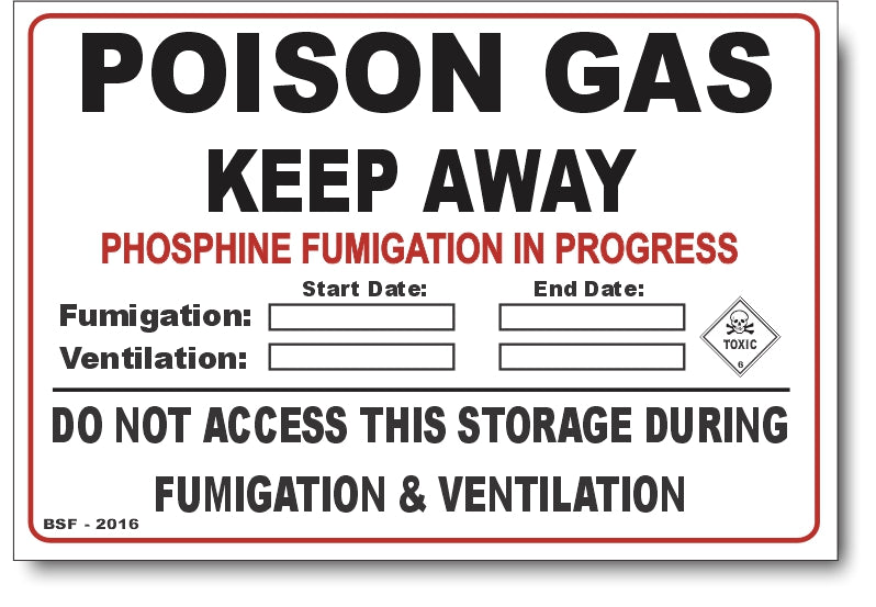 Poison Gas - Keep Away - Biosecurity Sign