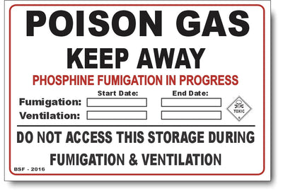 Poison Gas - Keep Away - Biosecurity Sign