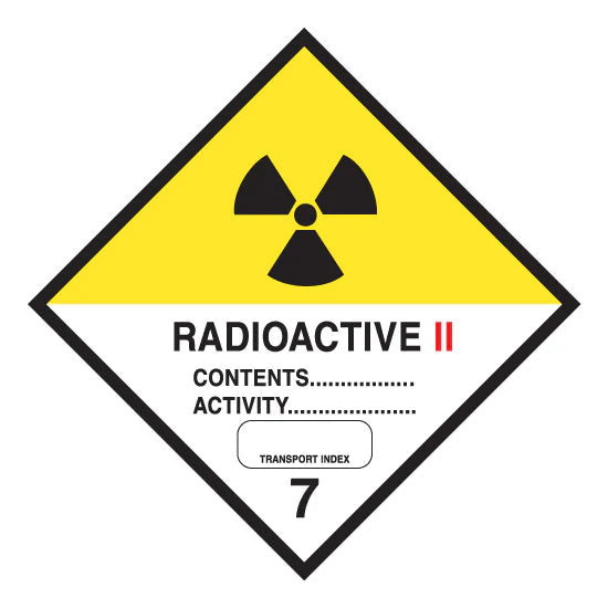 Radioactive 2 - 7 Dangerous Goods Diamond Sign