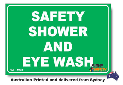 Safety Shower And Eye Wash Sign