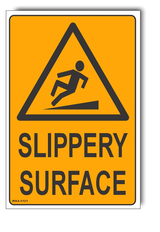 Slippery Surface Warning Sign