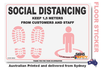 Social Distancing - Clients And Staff (Pink) Floor Marking