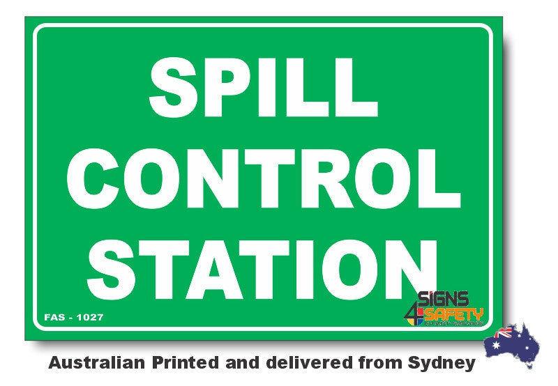 Spill Control Station Sign