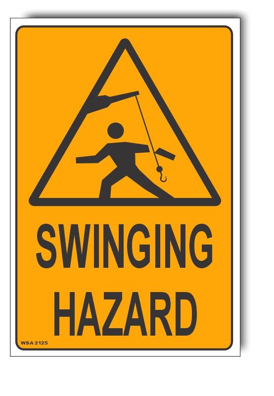 Swinging Hazard Warning Sign