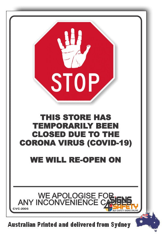 This Store Has Temporarily Closed Sign – Signs4Safety