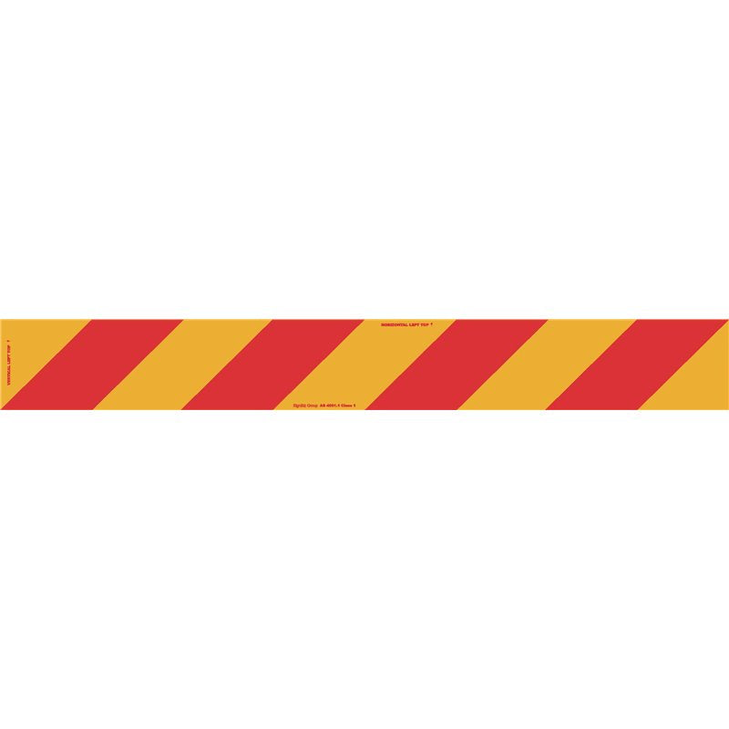 Vehicle Rear Marker Red Yellow Candy Left Hand Plate 400mm x 100mm Reflective Sign