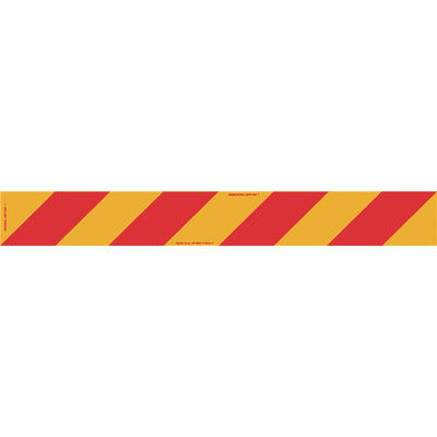 Vehicle Rear Marker Red Yellow Candy Left Hand Plate 400mm x 100mm Reflective Sign