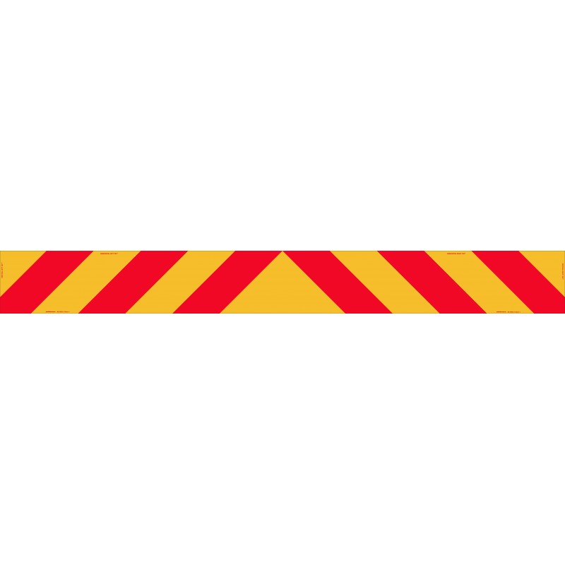 Vehicle Rear Marker Red Yellow Candy Plates 1800mm x 200mm Reflective Sign Split In Two Halves