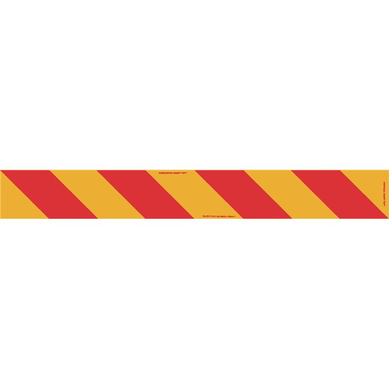 Vehicle Rear Marker Red Yellow Candy Right Hand Plate 400mm x 100mm Reflective Sign