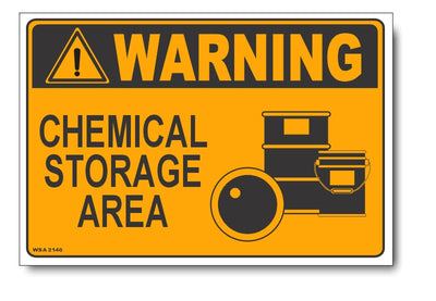 Warning Chemical Storage Area Sign