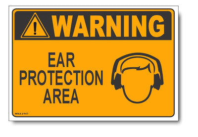 Warning Ear Protection Area Sign