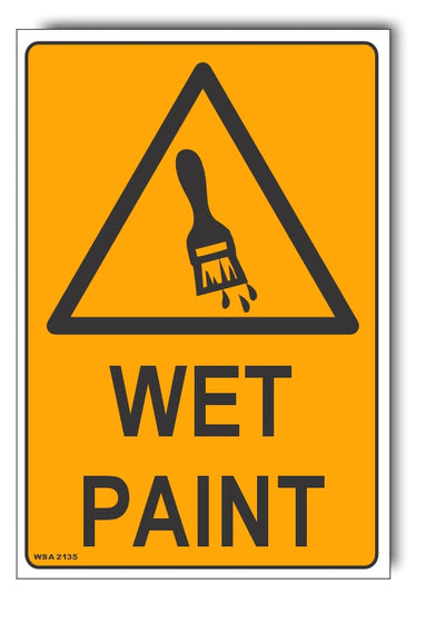 Wet Paint Warning Sign