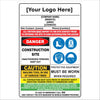 Construction Site Combination Sign – Detailed