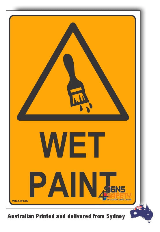 Wet Paint Warning Sign