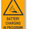 Battery Charging In Progress Warning Sign