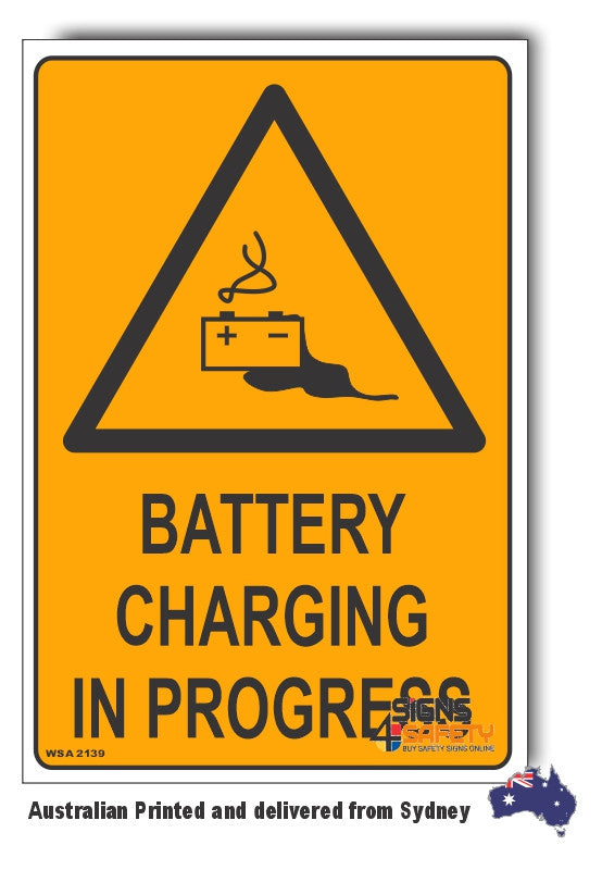 Battery Charging In Progress Warning Sign