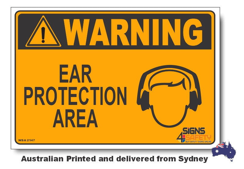 Warning Ear Protection Area Sign