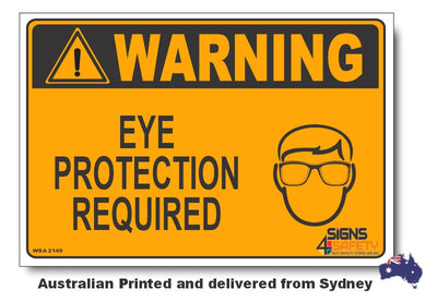 Warning, Eye Protection Required Sign