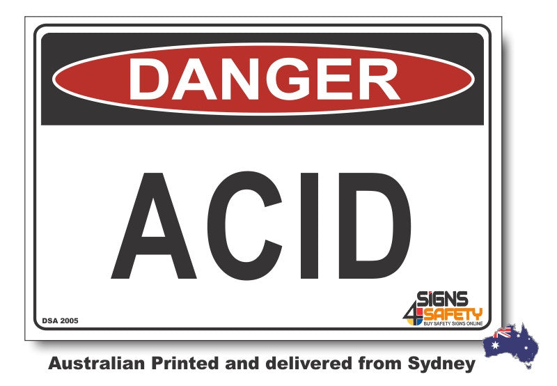 Danger Acid Sign