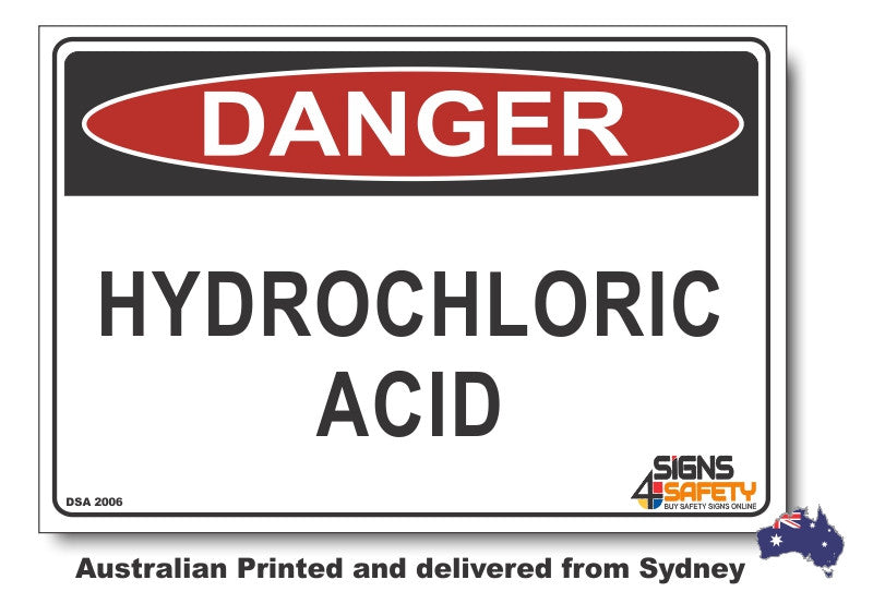 Danger Hydrocloric Acid Sign