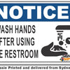 Notice - Wash Hands After Using Restroom Sign