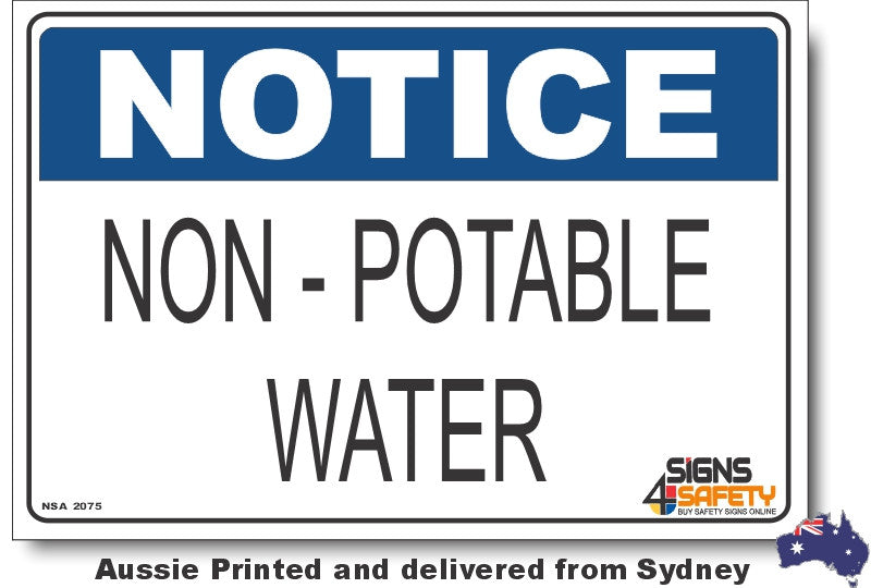 Notice - Non-Potable Water Sign