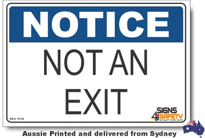 Notice - Not An Exit Sign