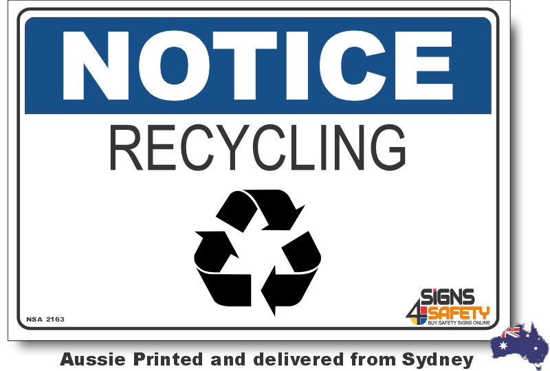 Notice - Recycling (Icon) Sign