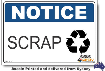 Notice - Scrap Recycling (Icon) Sign