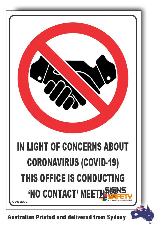 "No Contact" Meeting Sign