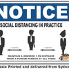 Notice - Social Distance In Practice Sign