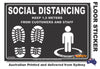 Social Distancing - Clients And Staff (Black) Floor Marking