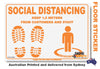 Social Distancing - Clients And Staff (Orange) Floor Marking