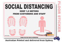Social Distancing - Clients And Staff (Pink) Floor Marking
