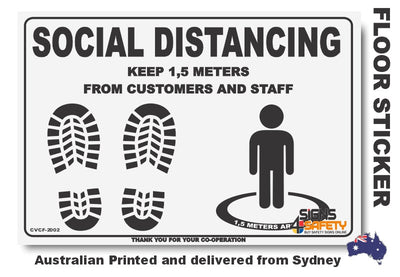 Social Distancing - Clients And Staff (White) Floor Marking
