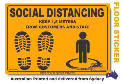 Social Distancing - Clients And Staff (Yellow) Floor Marking
