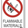 Flammable Materials Prohibited Sign