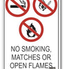 No Smoking, No Matches Or Open Flames Sign