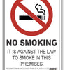 No Smoking, Its Against The Law In This Premises, Public Places Act 2003 (ACT) Sign