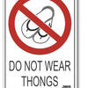 Do Not Wear Thongs - Prohibition Sign