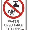 Water Unsuitable To Drink Sign