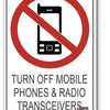 Turn Off Mobile Phones & Radio Transceivers Sign