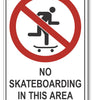 No Skateboarding In This Area Sign