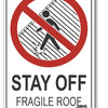 Stay Off, Fragile Roof Sign