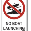 No Boat Launching Sign